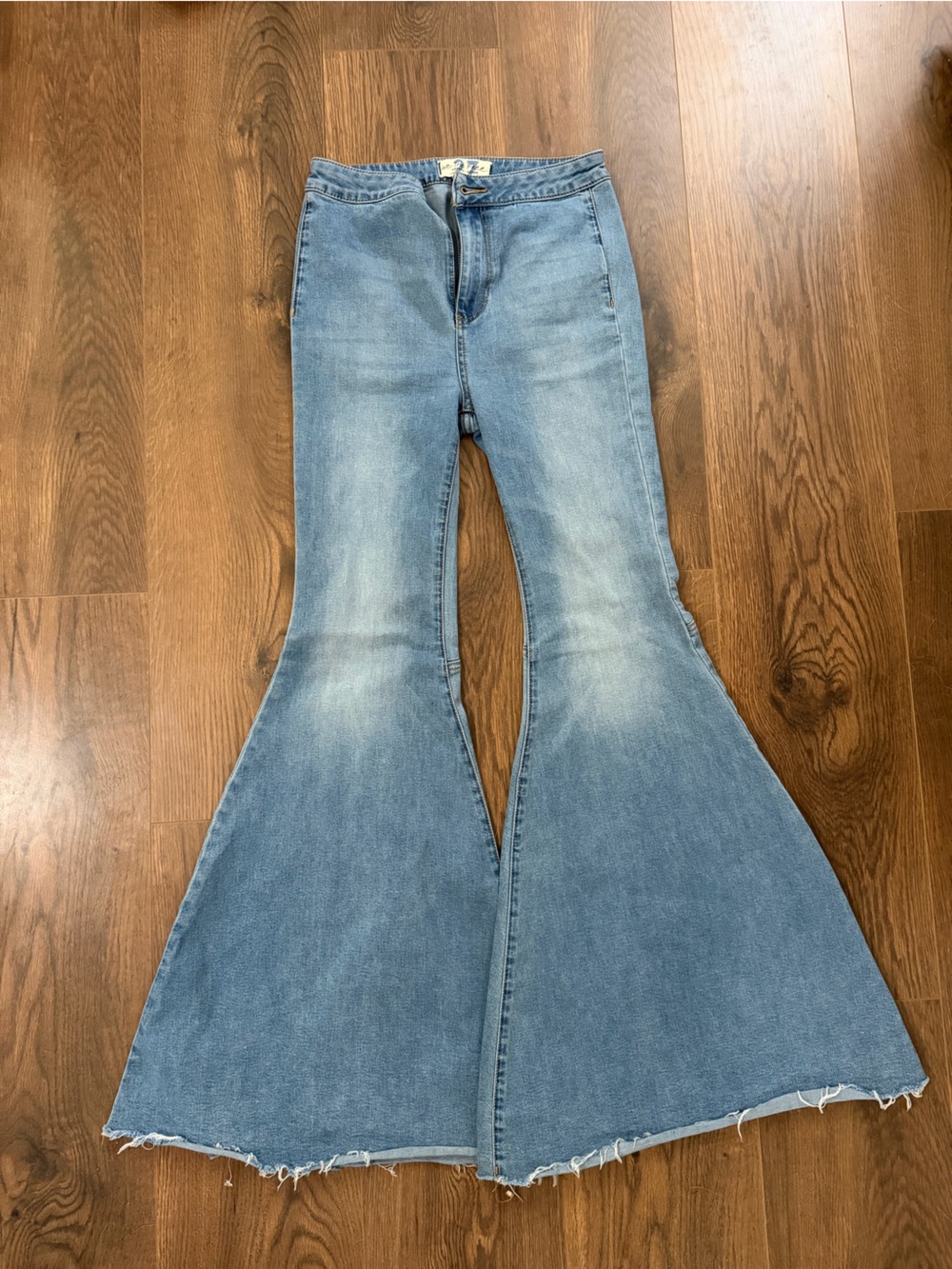 We The Free Light Blue High-Rise Wide Flare Jeans